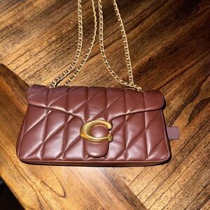Coach Brown Quilted Leather Shoulder Bag